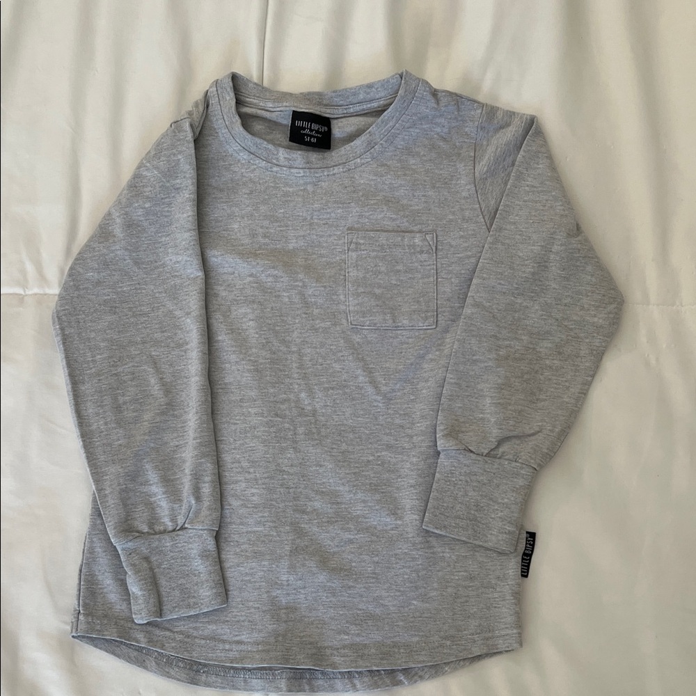 Little Bipsy Gray Long Sleeve Kids Shirt